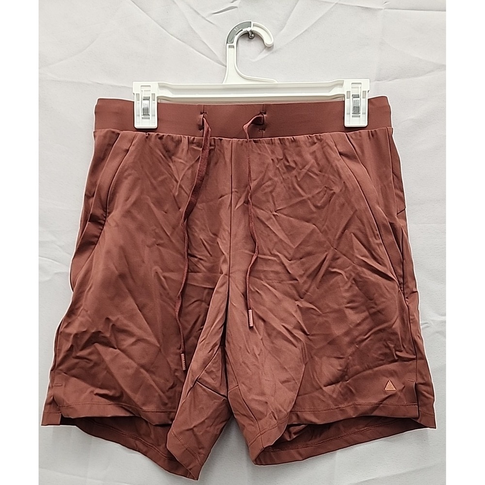Vitality Women Athletic Shorts Cinnamon Brown, Size M Breathable Activewear
